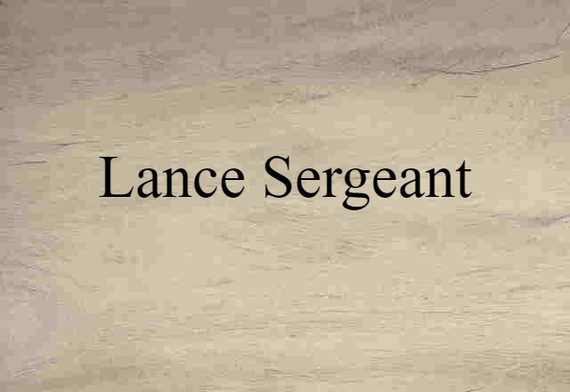 lance sergeant