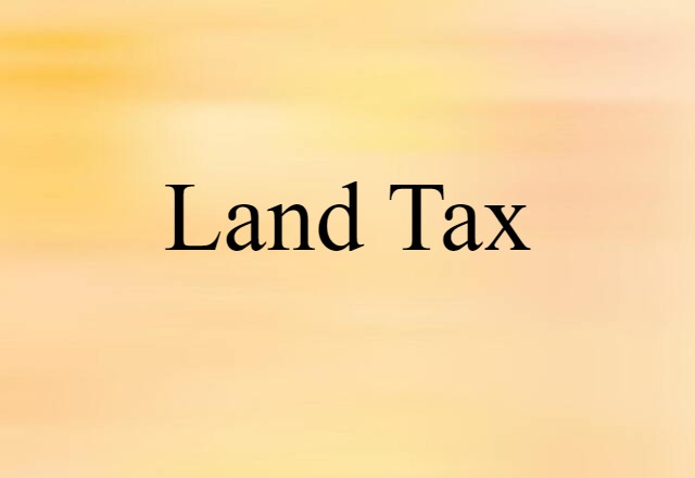 land tax