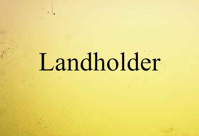 landholder