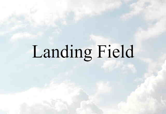 Landing Field (noun) Definition, Meaning & Examples