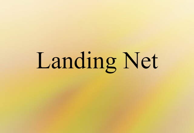 Landing Net (noun) Definition, Meaning & Examples