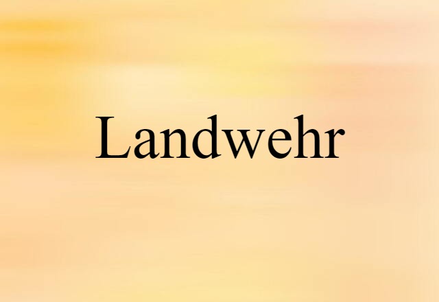 Landwehr