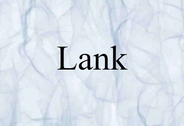 Lank (noun) Definition, Meaning & Examples