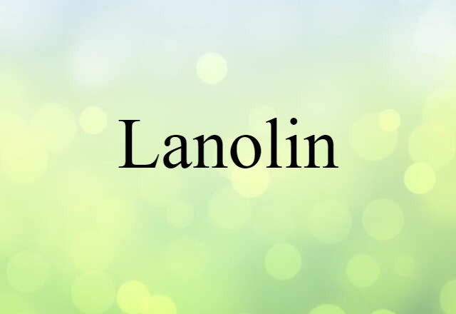 Lanolin (noun) Definition, Meaning & Examples