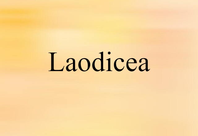 Laodicea (noun) Definition, Meaning & Examples