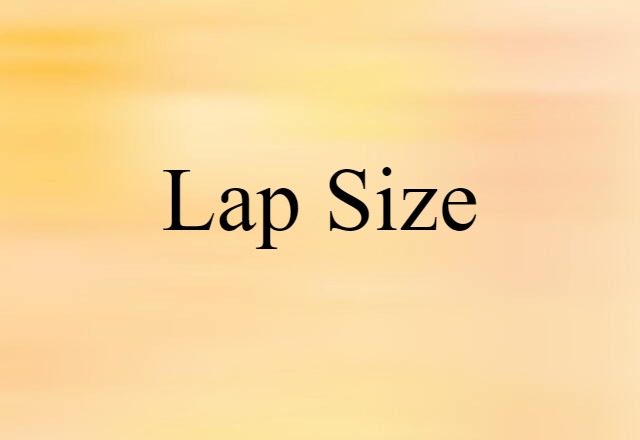 Lap-size (noun) Definition, Meaning & Examples