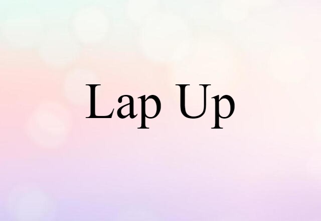 Lap Up (noun) Definition, Meaning & Examples