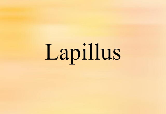 Lapillus (noun) Definition, Meaning & Examples