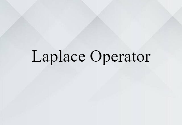 Laplace operator