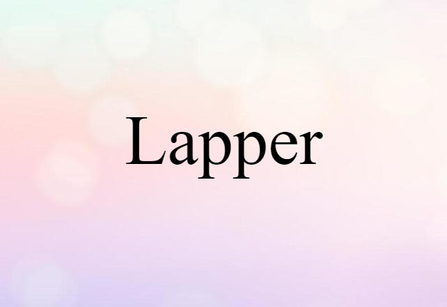 Lapper (noun) Definition, Meaning & Examples