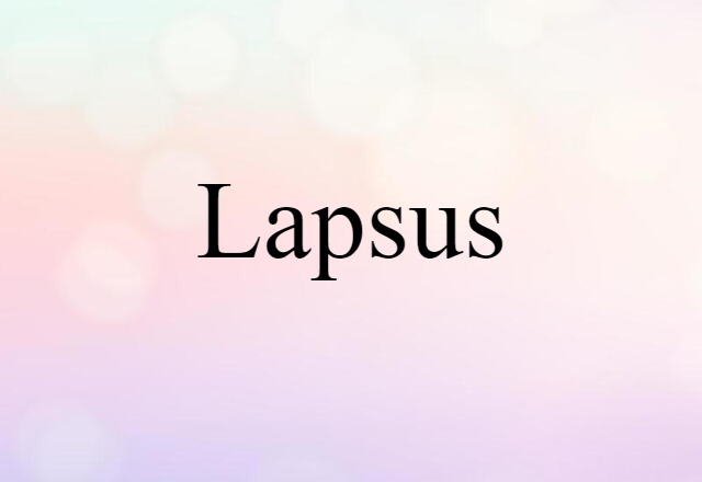 lapsus