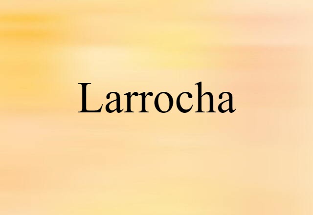 Larrocha (noun) Definition, Meaning & Examples