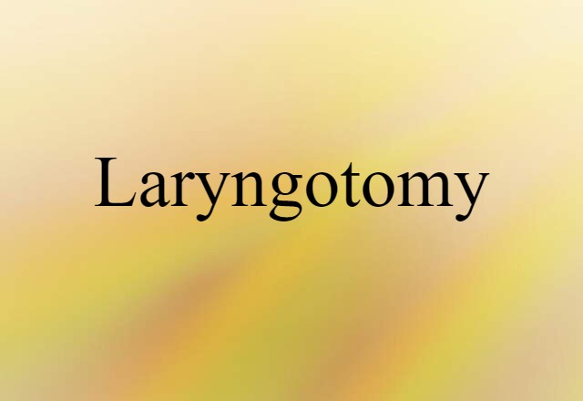 laryngotomy