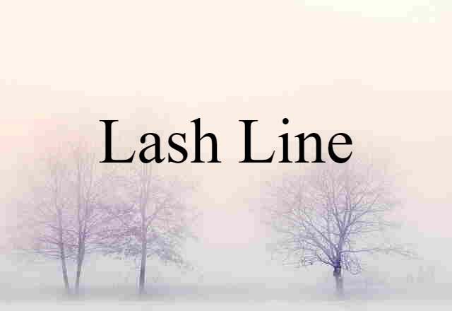 Lash Line (noun) Definition, Meaning & Examples