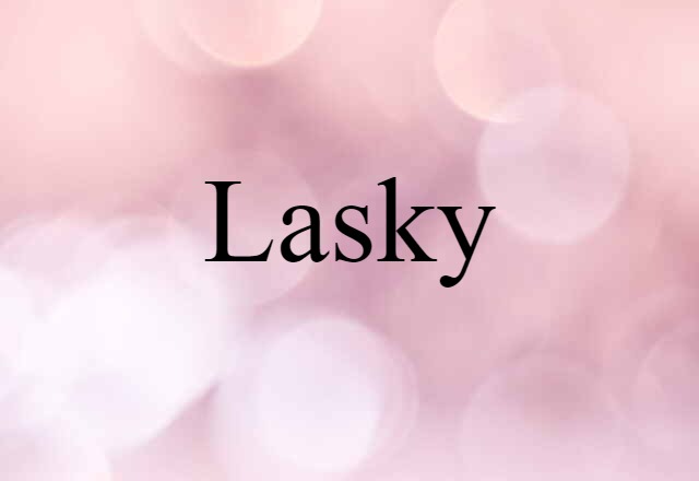 Lasky (noun) Definition, Meaning & Examples