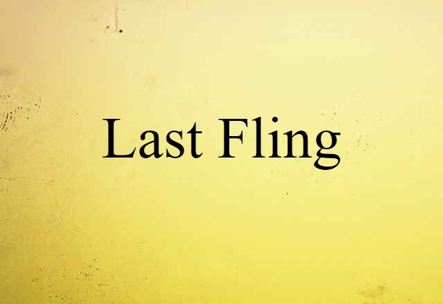 Last Fling (noun) Definition, Meaning & Examples