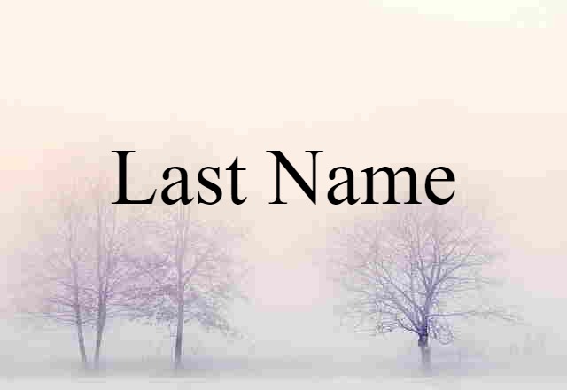 last name