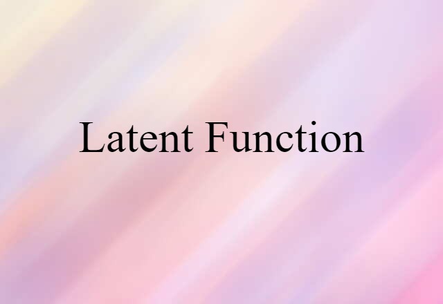 latent function