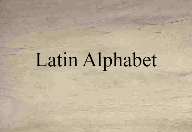 Latin alphabet