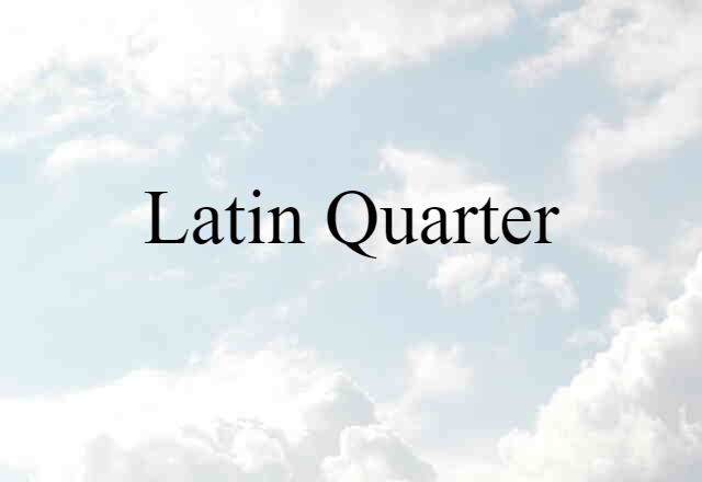 Latin Quarter (noun) Definition, Meaning & Examples