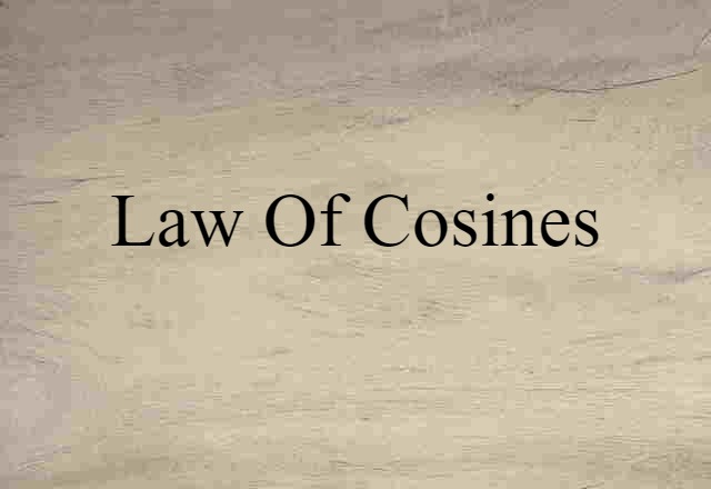 law of cosines