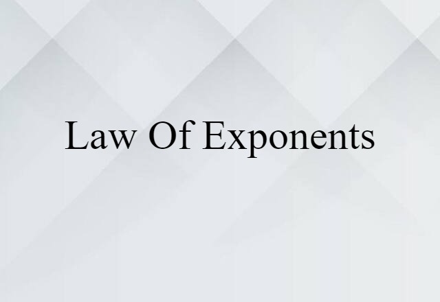 law of exponents