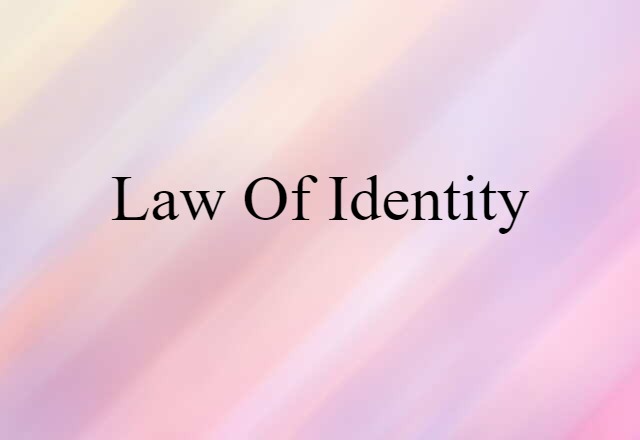 law of identity