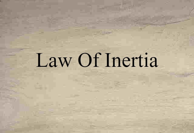 law of inertia