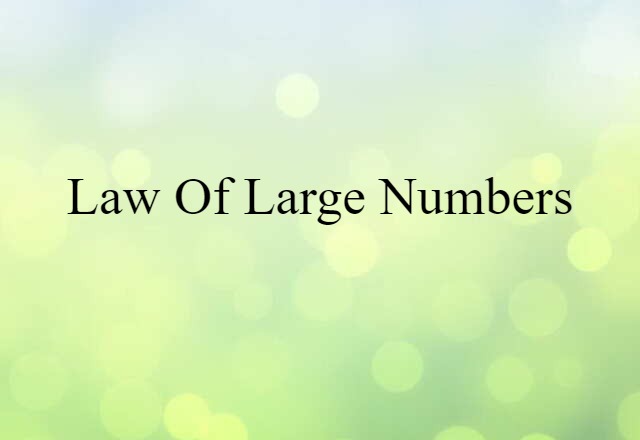 law of large numbers