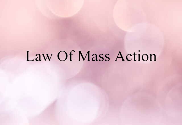 law of mass action