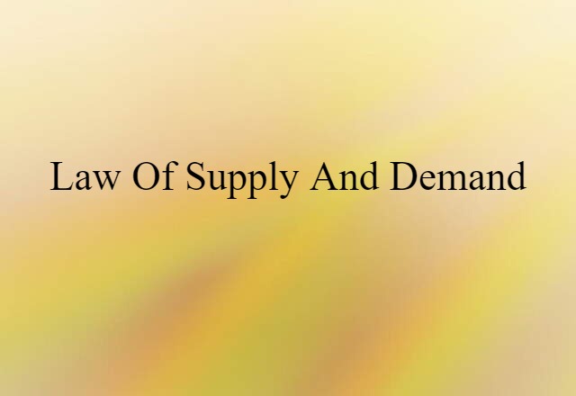 law of supply and demand