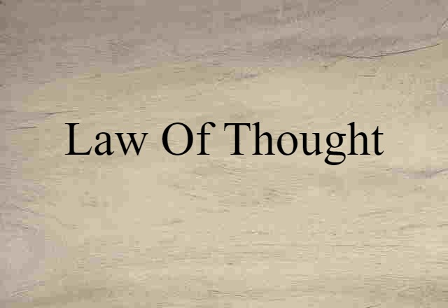 law of thought