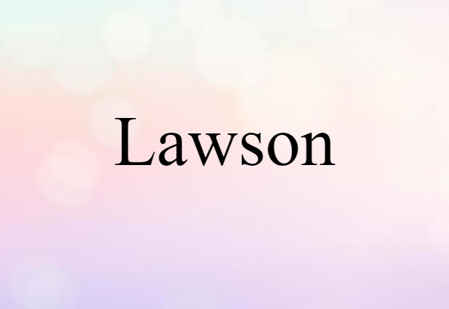 Lawson (noun) Definition, Meaning & Examples