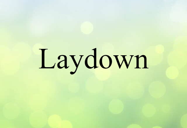 Laydown (noun) Definition, Meaning & Examples