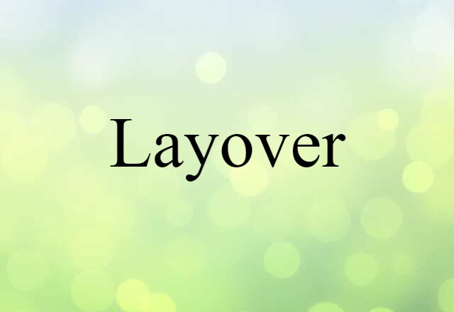 Layover (noun) Definition, Meaning & Examples