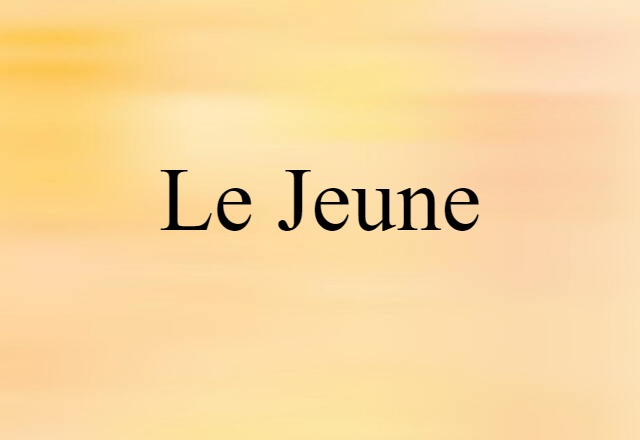 Le Jeune