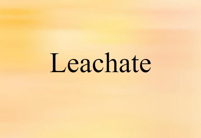 leachate