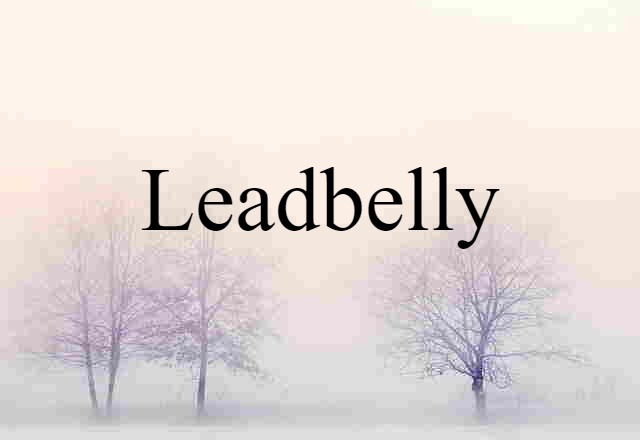 Leadbelly (noun) Definition, Meaning & Examples