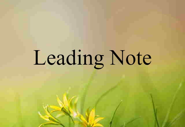 leading note