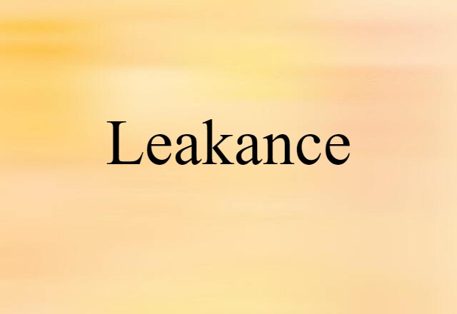 leakance