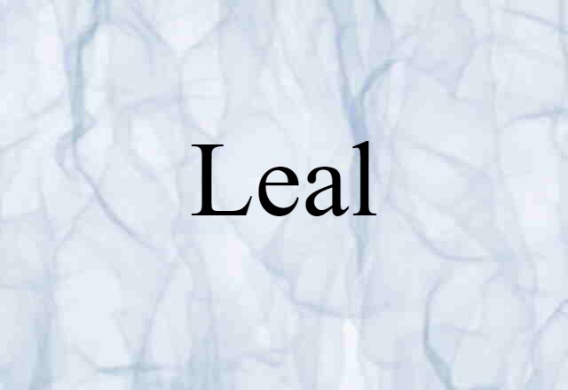 Leal (noun) Definition, Meaning & Examples