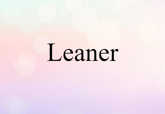 Leaner (noun) Definition, Meaning & Examples