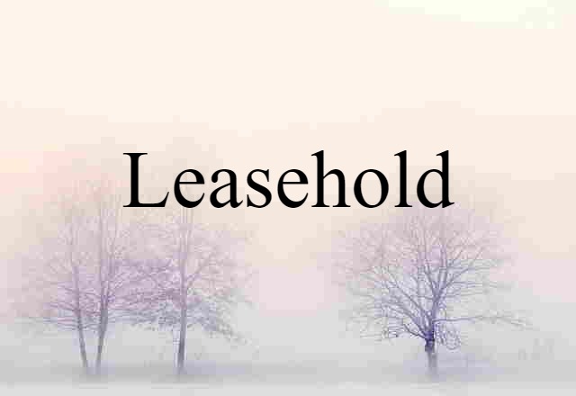 Leasehold (noun) Definition, Meaning & Examples