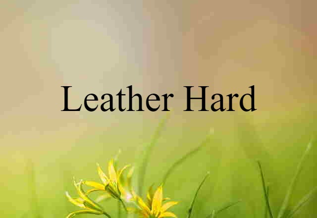 leather hard