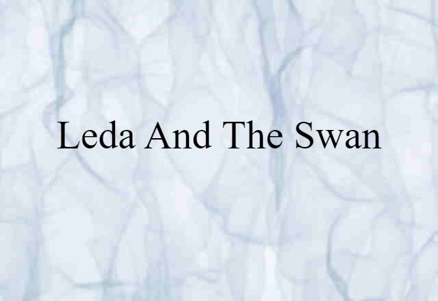 Leda and the swan