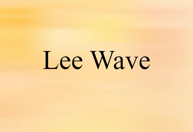 lee wave