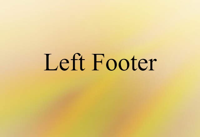 Left Footer (noun) Definition, Meaning & Examples