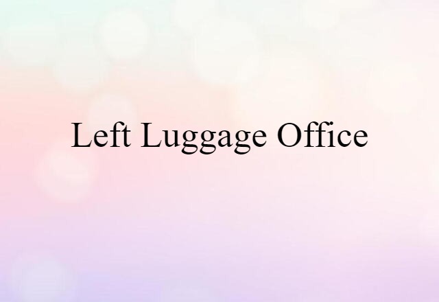 Left-luggage Office (noun) Definition, Meaning & Examples