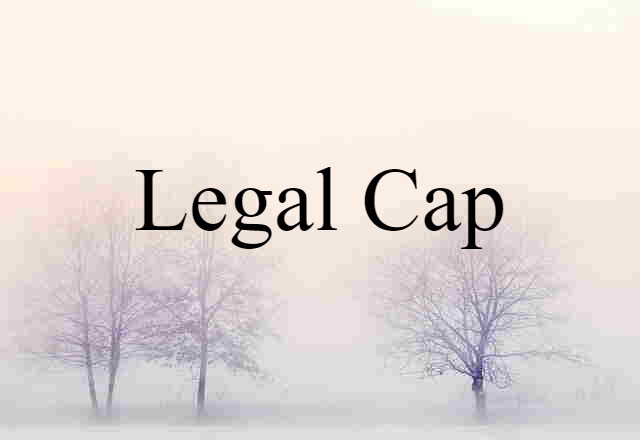 Legal Cap (noun) Definition, Meaning & Examples