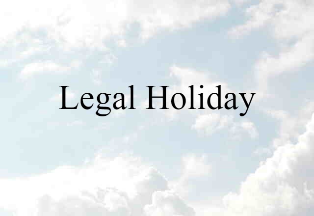 legal holiday